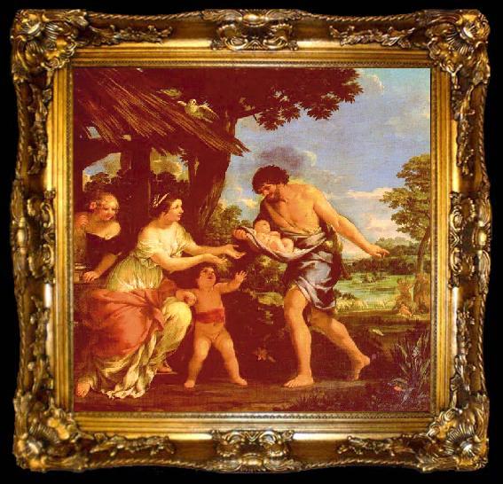 framed  Pietro da Cortona Romulas and Remus Brought Back by Faustulus, ta009-2